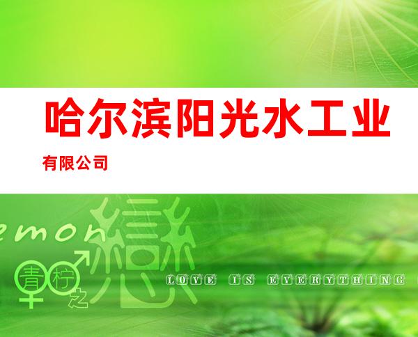 哈尔滨阳光水工业有限公司