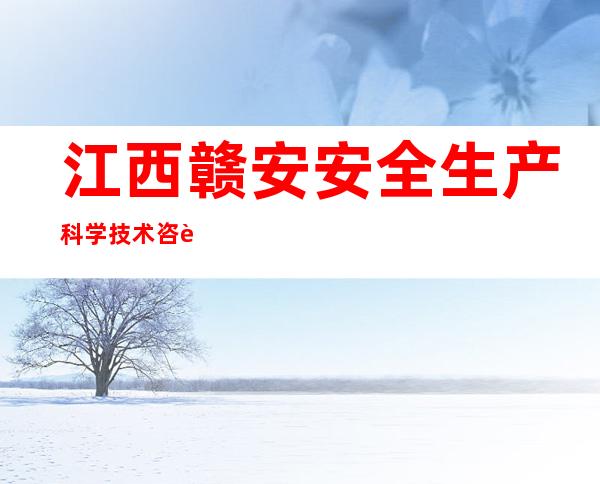 江西赣安安全生产科学技术咨询服务中心西藏分公司